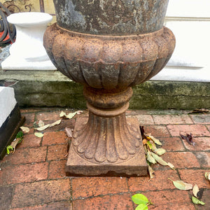 Rustic Cast Iron Urn Single