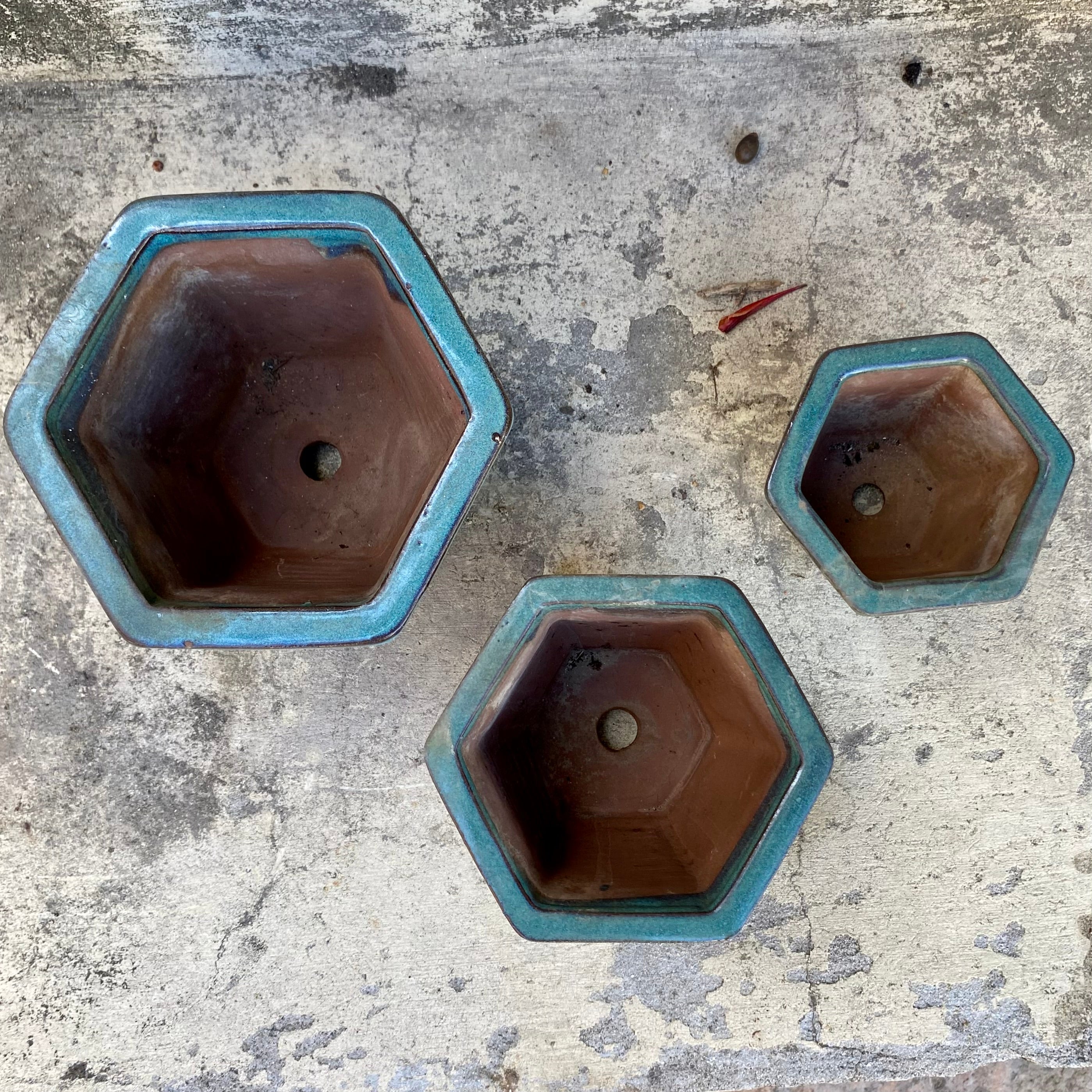 Turquoise Glazed Terracotta Planters