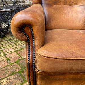 Gorgeous Distressed Leather Armchair