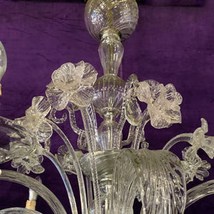 Beautiful Antique Floral Murano Chandelier