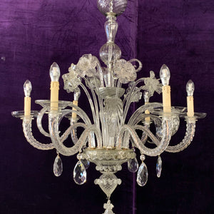 Beautiful Antique Floral Murano Chandelier