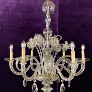 Beautiful Antique Floral Murano Chandelier