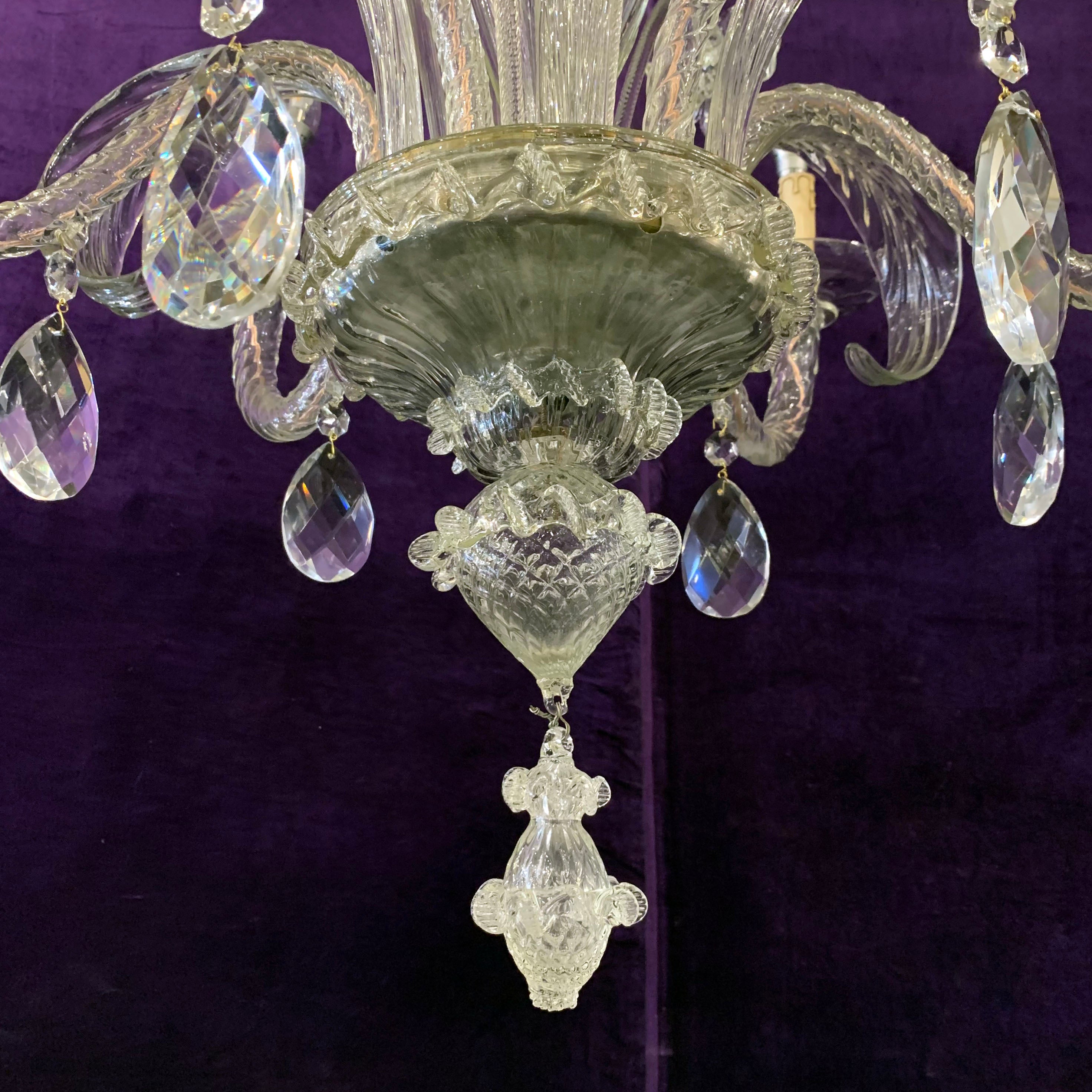 Beautiful Antique Floral Murano Chandelier