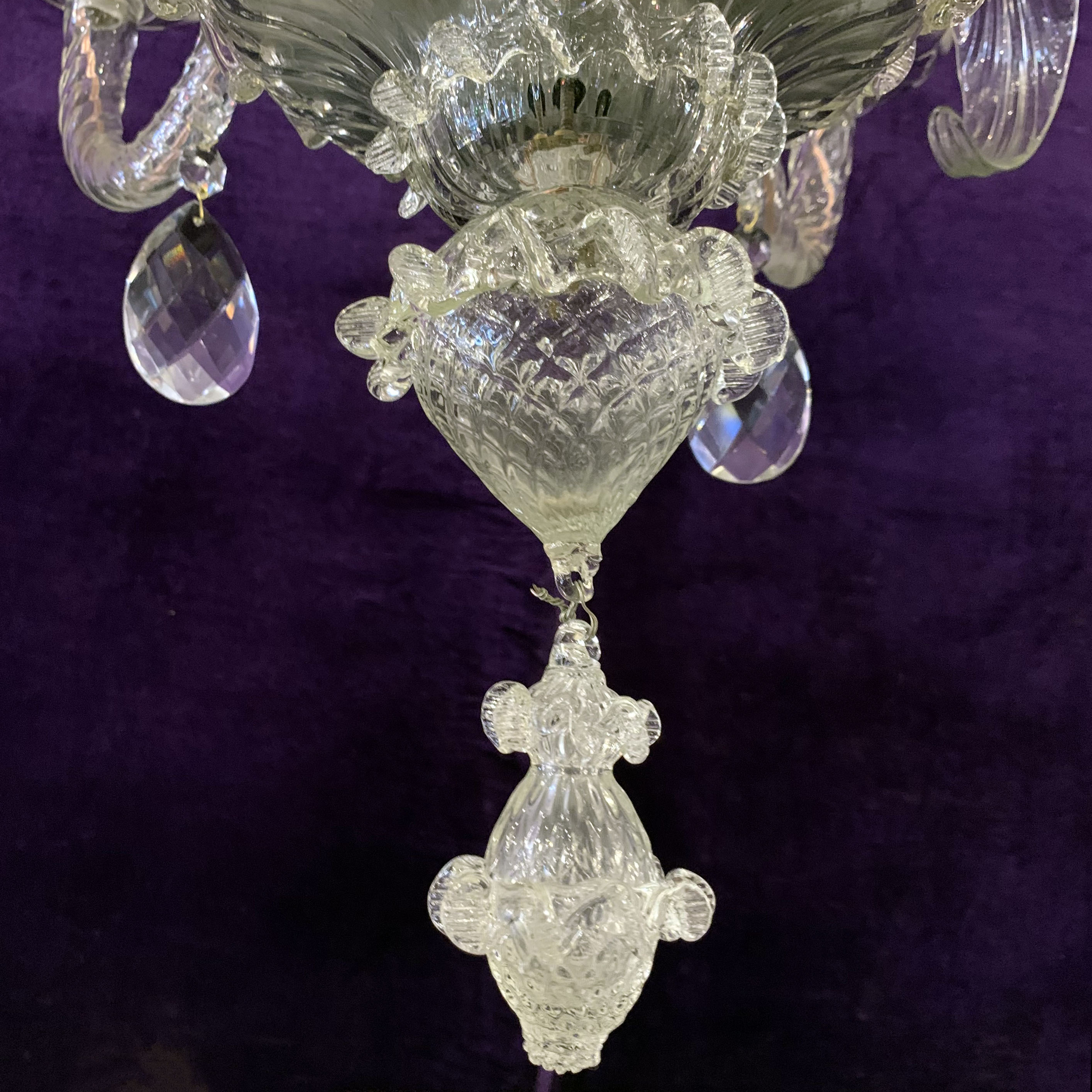 Beautiful Antique Floral Murano Chandelier