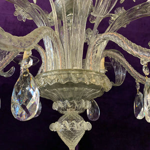 Beautiful Antique Floral Murano Chandelier