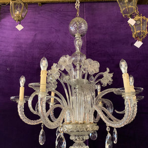 Beautiful Antique Floral Murano Chandelier