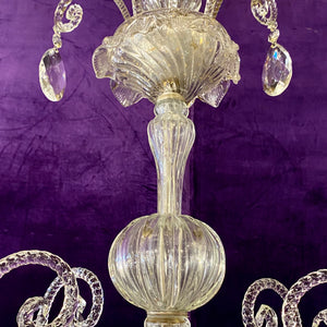 Pretty Murano Chandelier with Gold Accent