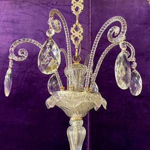 Pretty Murano Chandelier with Gold Accent