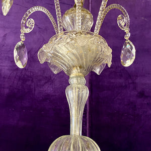 Pretty Murano Chandelier with Gold Accent