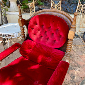 Grand Antique Oak Barley Twist Armchair