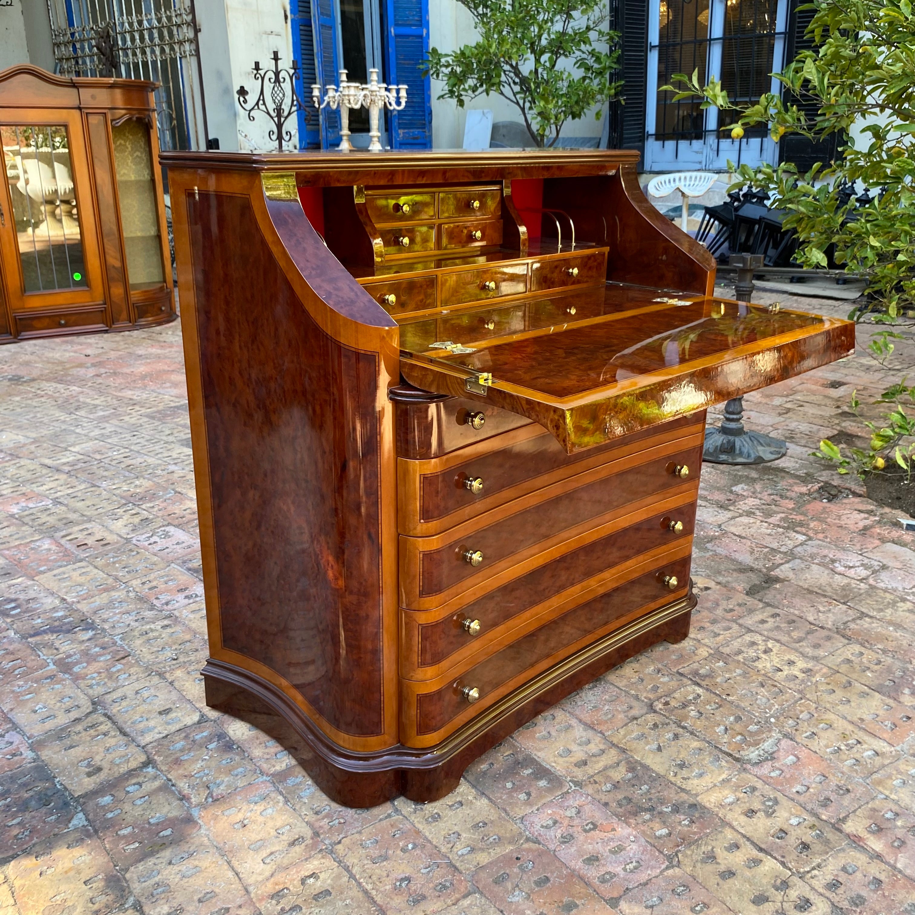 Antique French Polished Writing Bureau