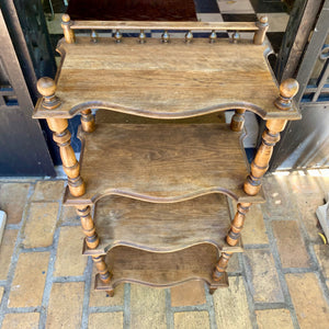 Antique Carved Oak Display Shelf - SOLD