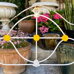 Cute Yellow Wrought Iron Love Seat