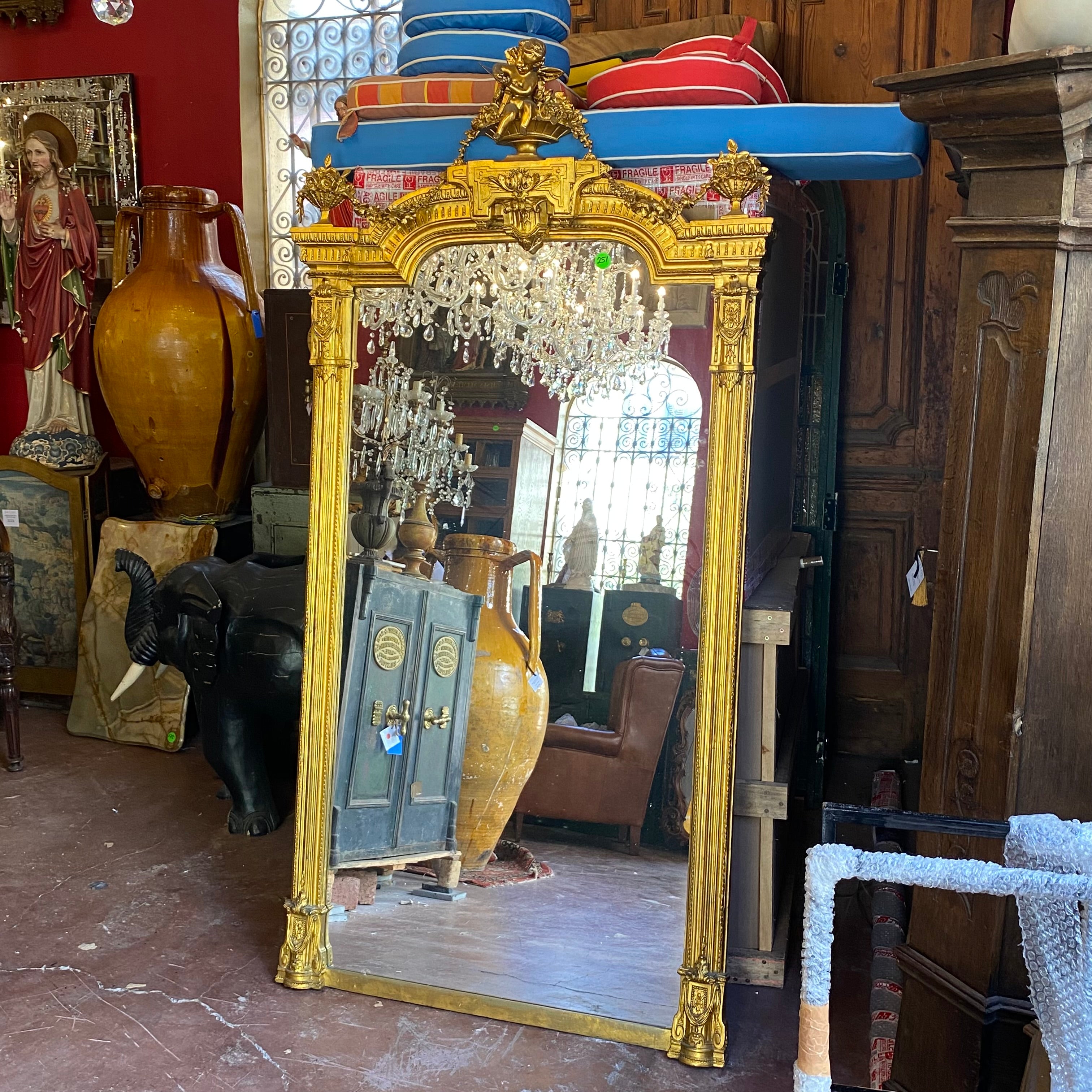 Elegant Antique French Mirror