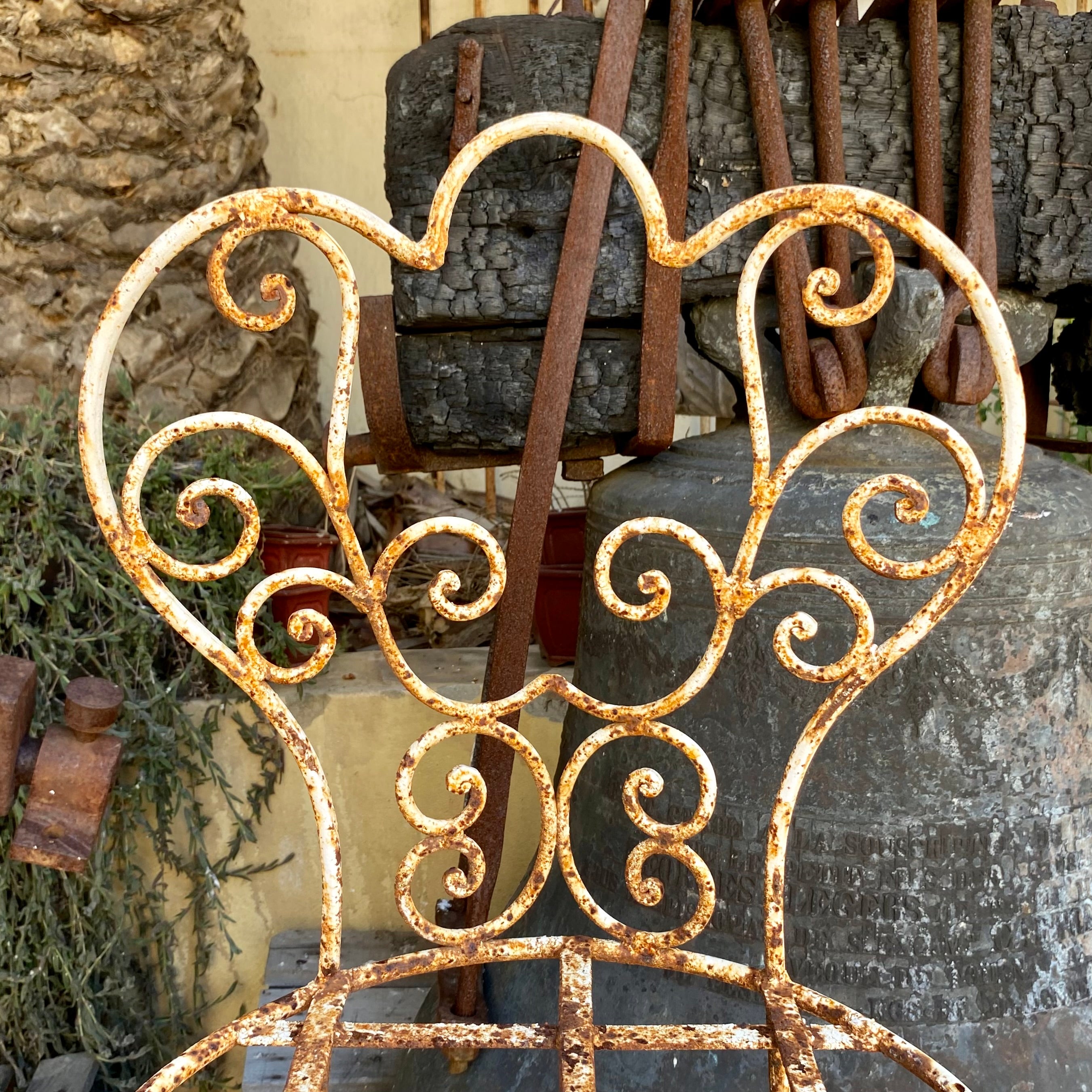 Rustic Wrought Iron Barstool