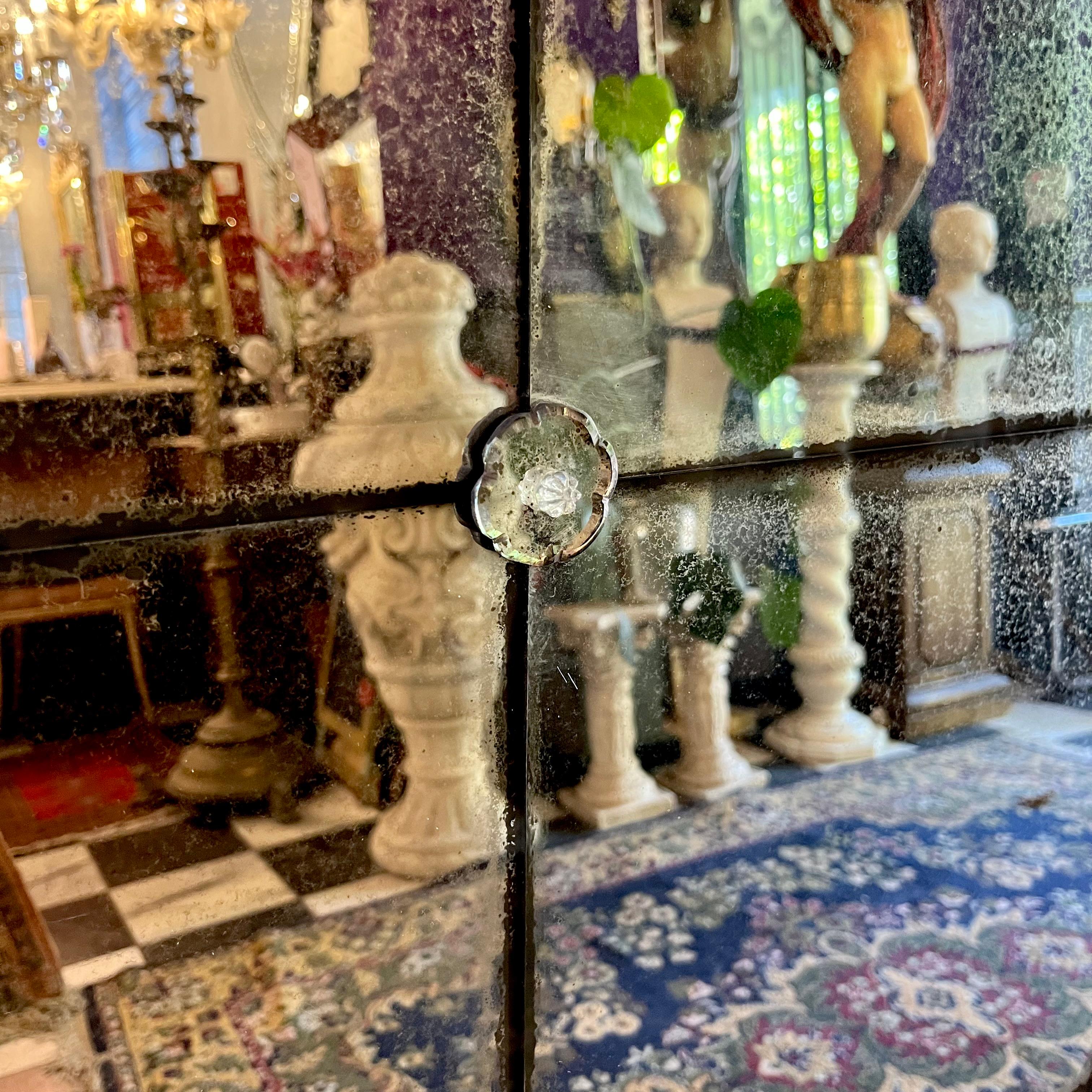 Panelled Mirror with Rosettes