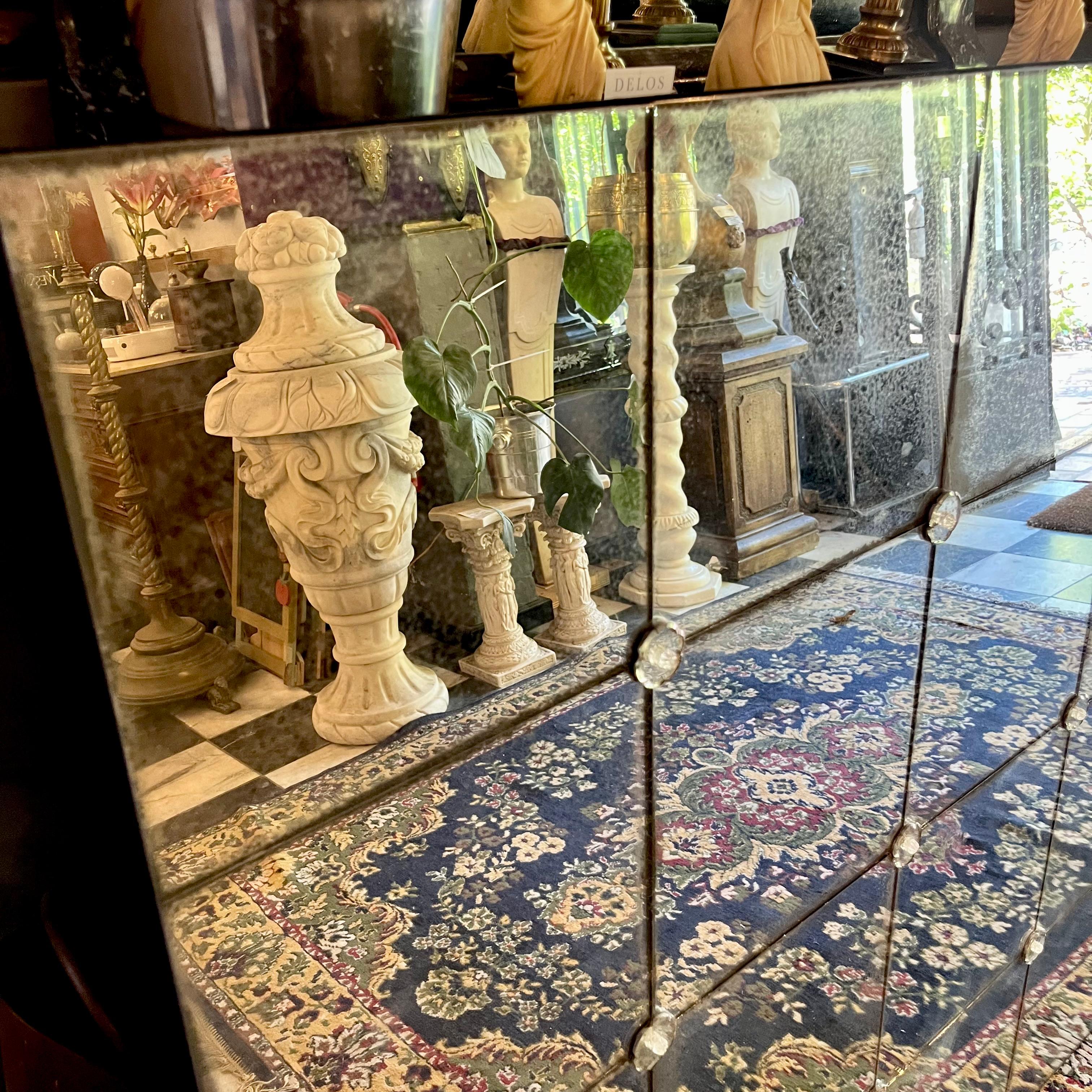 Panelled Mirror with Rosettes