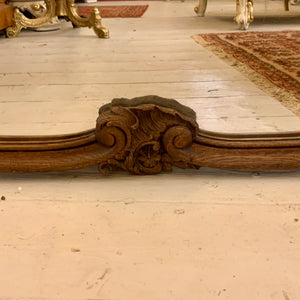 Unusual Antique French Oak Mirror