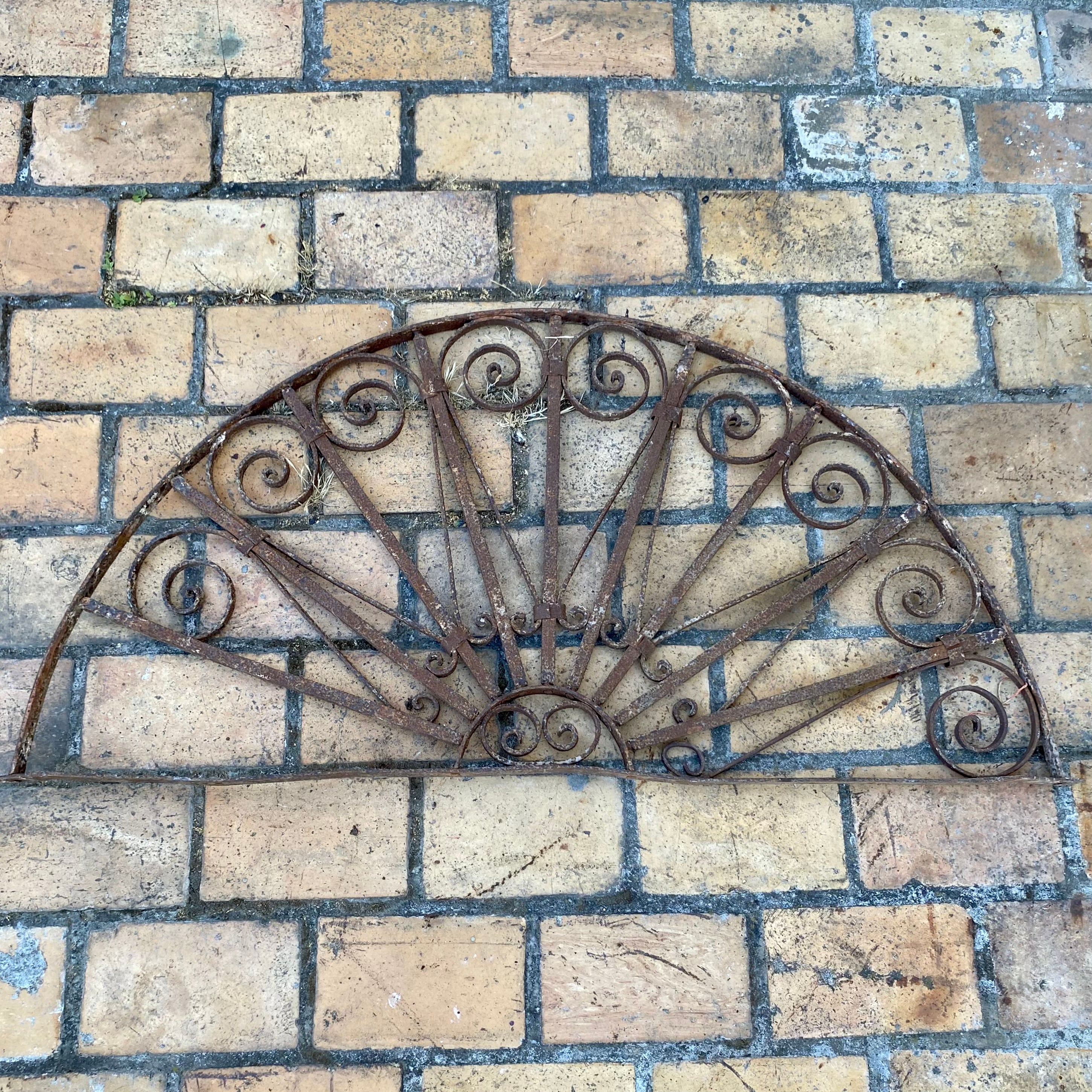 Antique Forged Steel Arched Fan Light