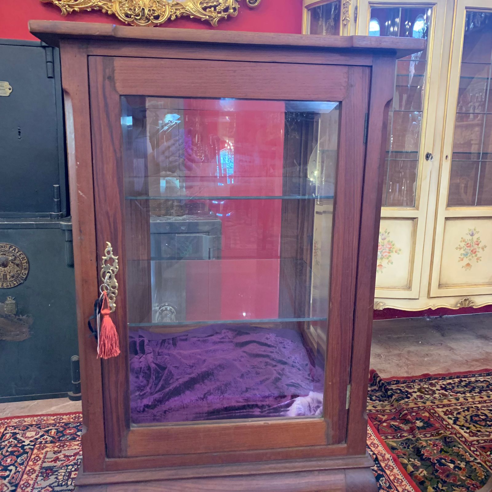 Antique Rosewood Jewellery Display Cabinet