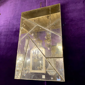 Aged Contemporary Panel Mirror