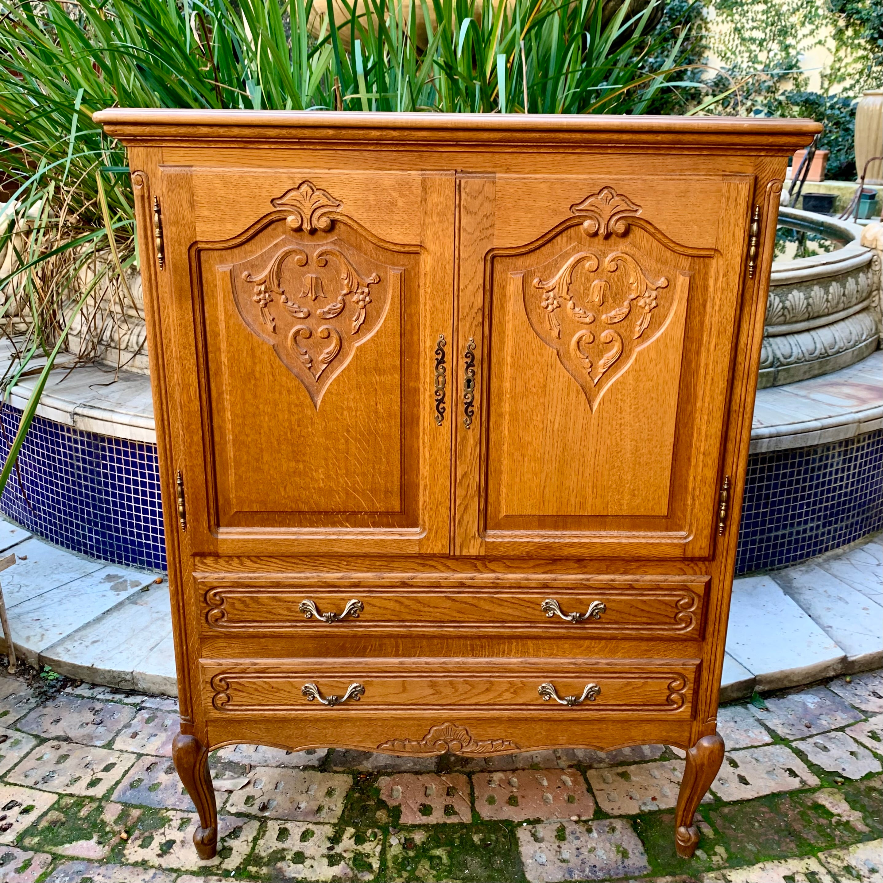 Antique French Oak Cabinet