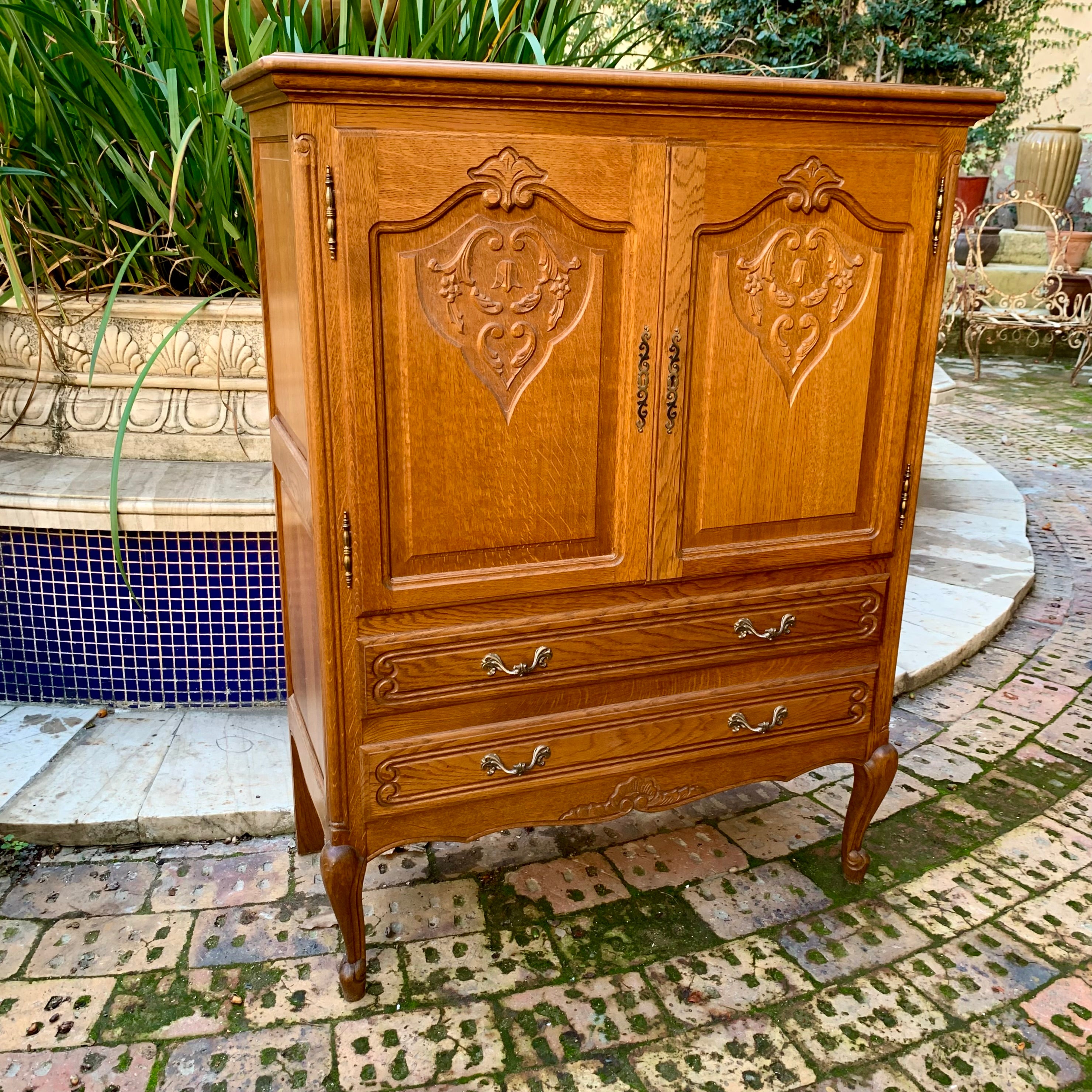 Antique French Oak Cabinet