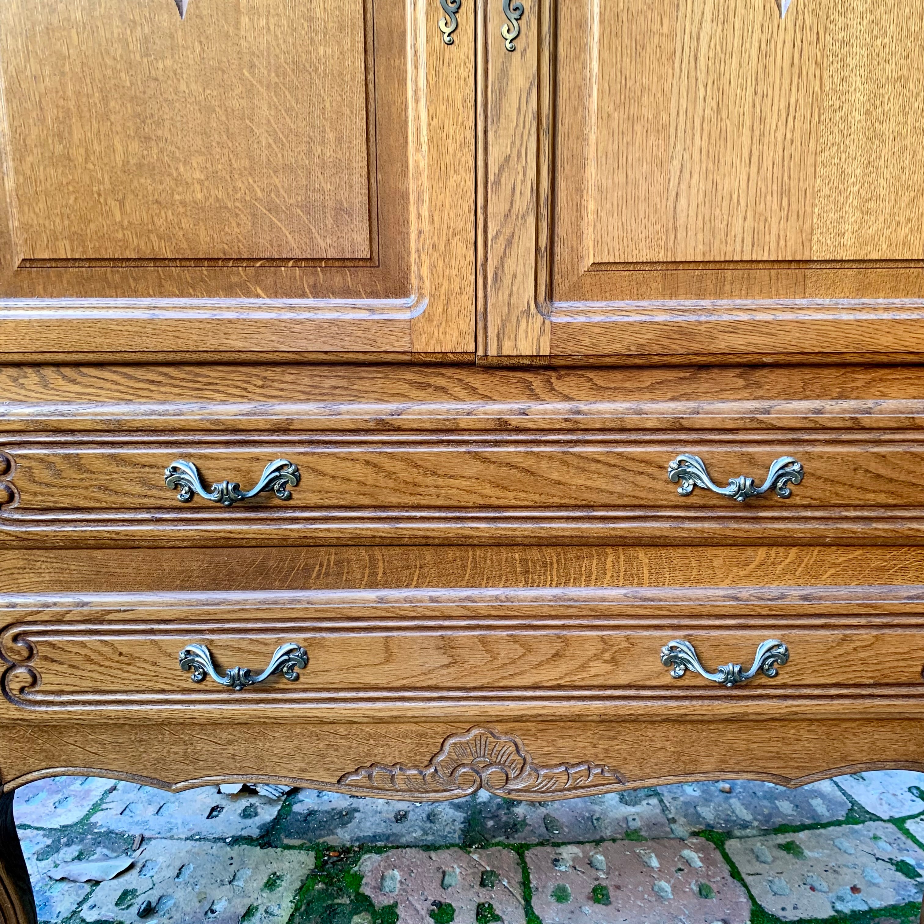 Antique French Oak Cabinet