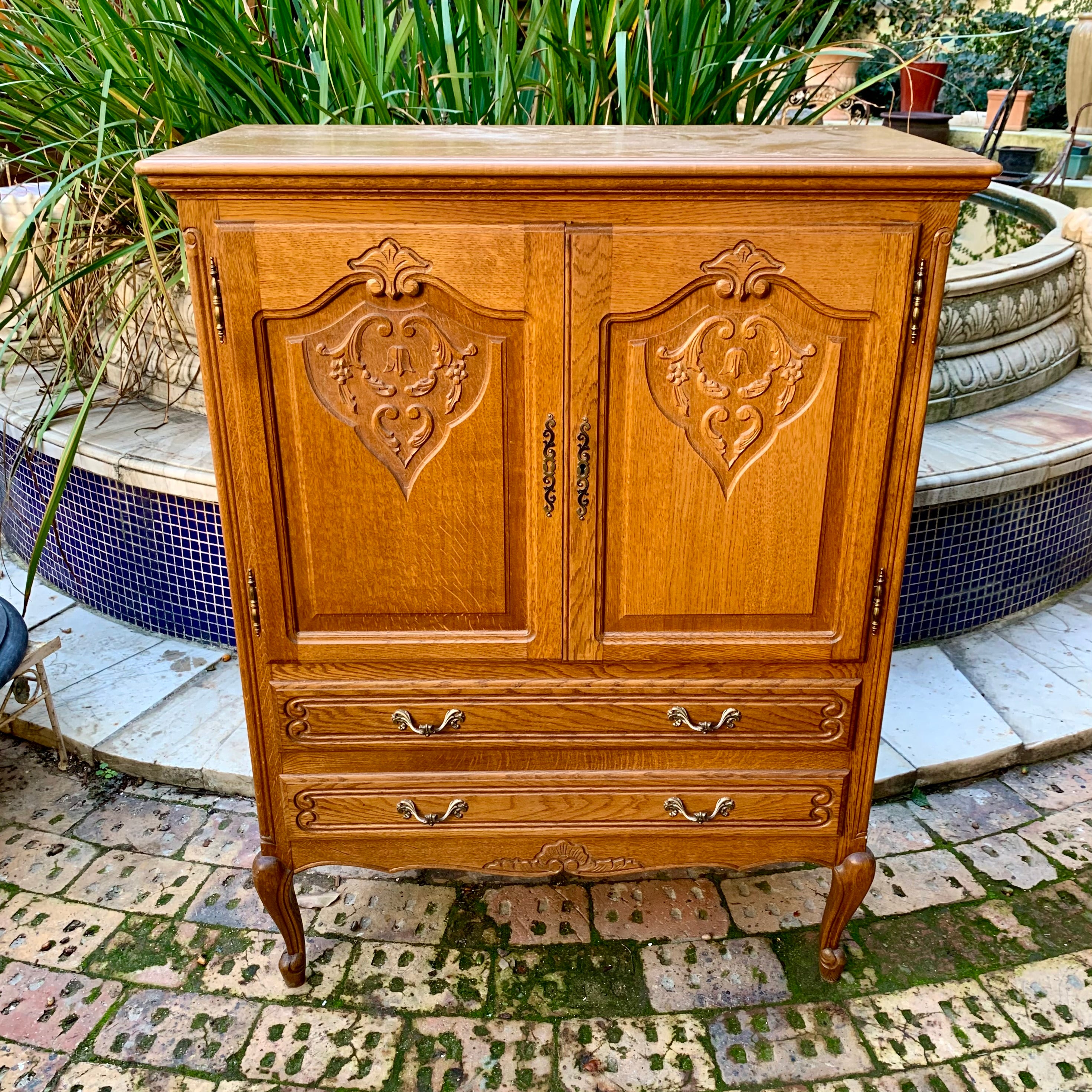 Antique French Oak Cabinet