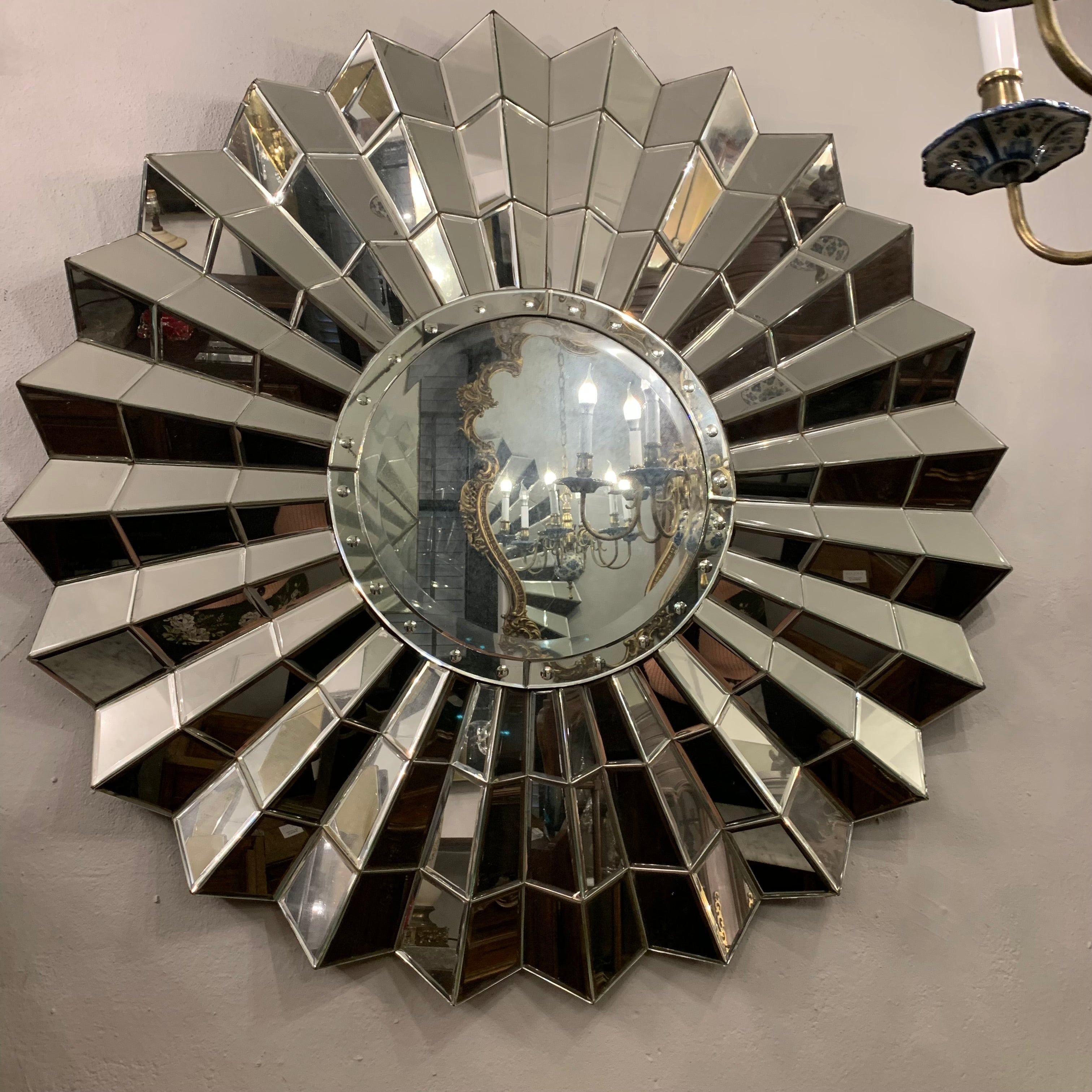 Contemporary Faceted Mirror