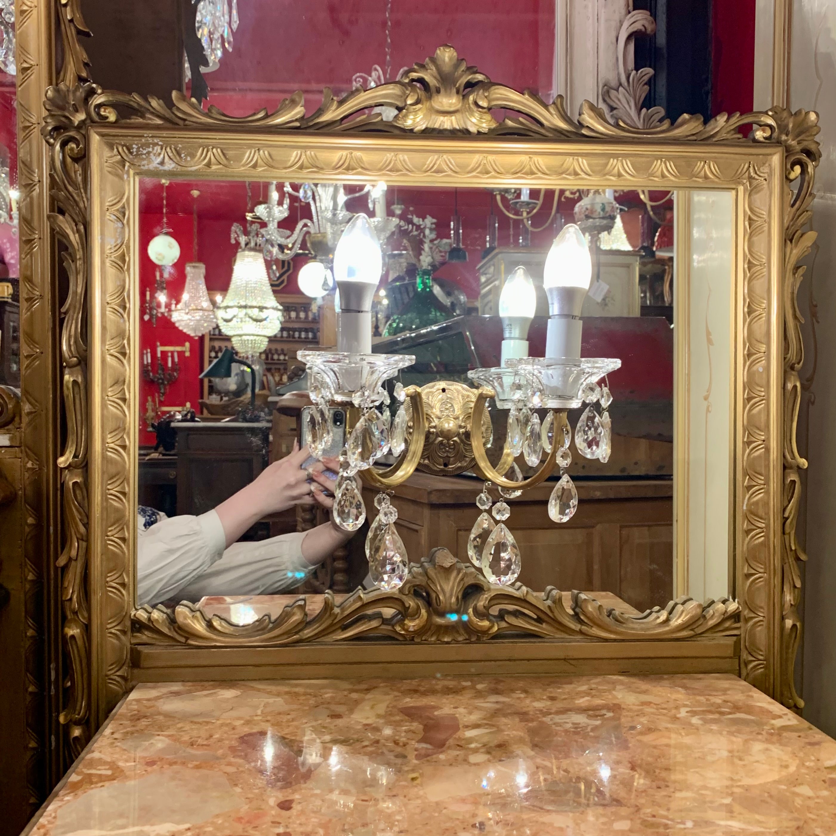 Pair of Italian Empire Era Mirrored Bedside Pedestals - SOLD