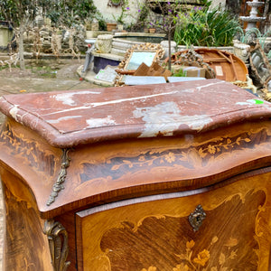 Antique Inlaid Writing Bureau with Brass Castings