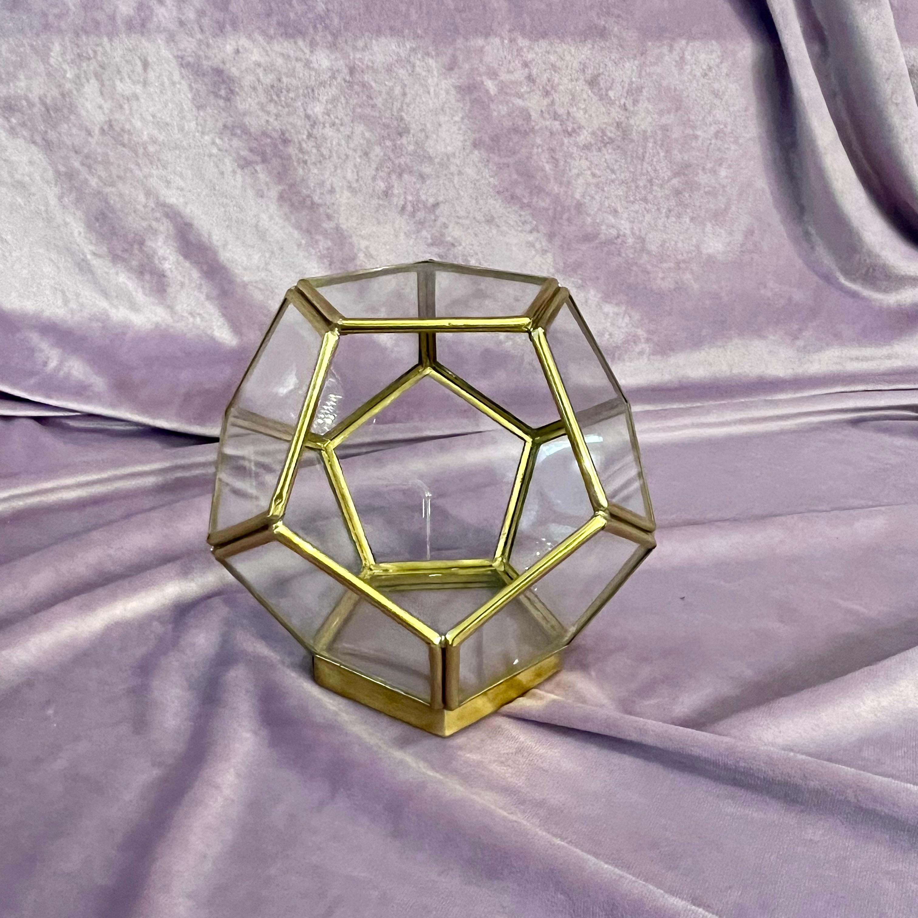 Geometric Glass Terrariums with Brass Framing