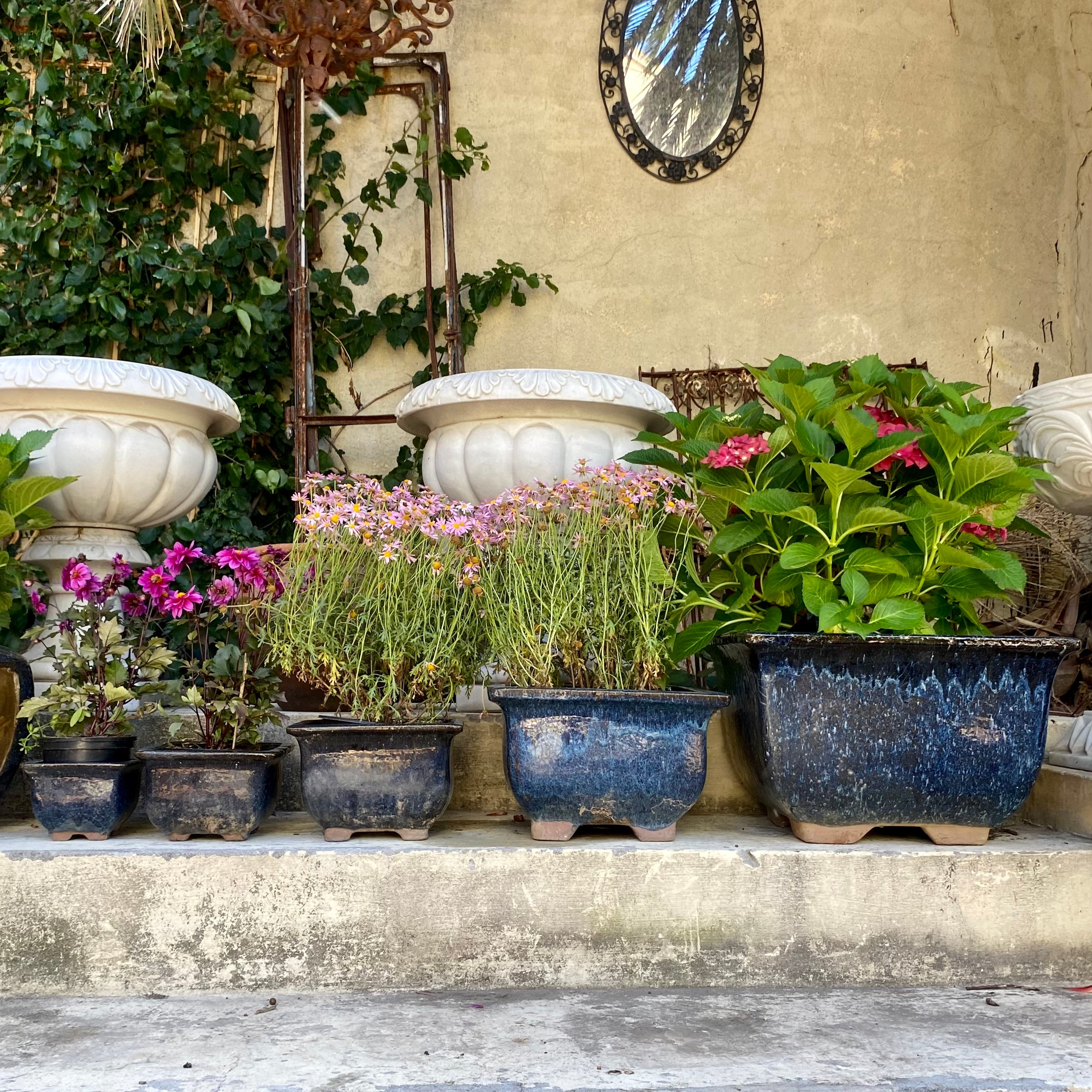 Beautiful Asian Style Terracotta Glazed Planters