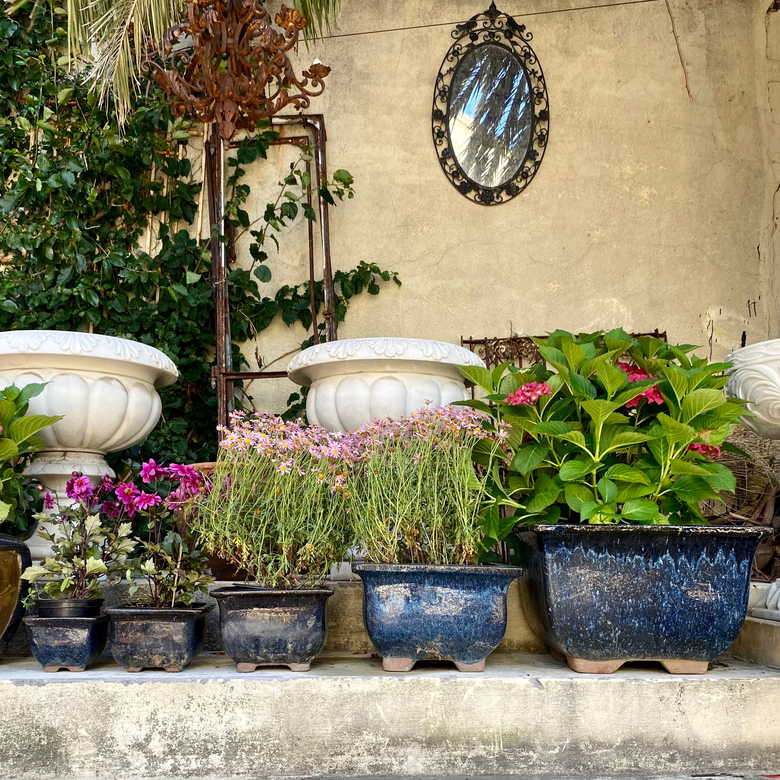 Beautiful Asian Style Terracotta Glazed Planters