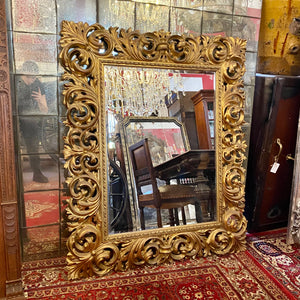 Antique Hand Carved Gilt French Mirror - SOLD