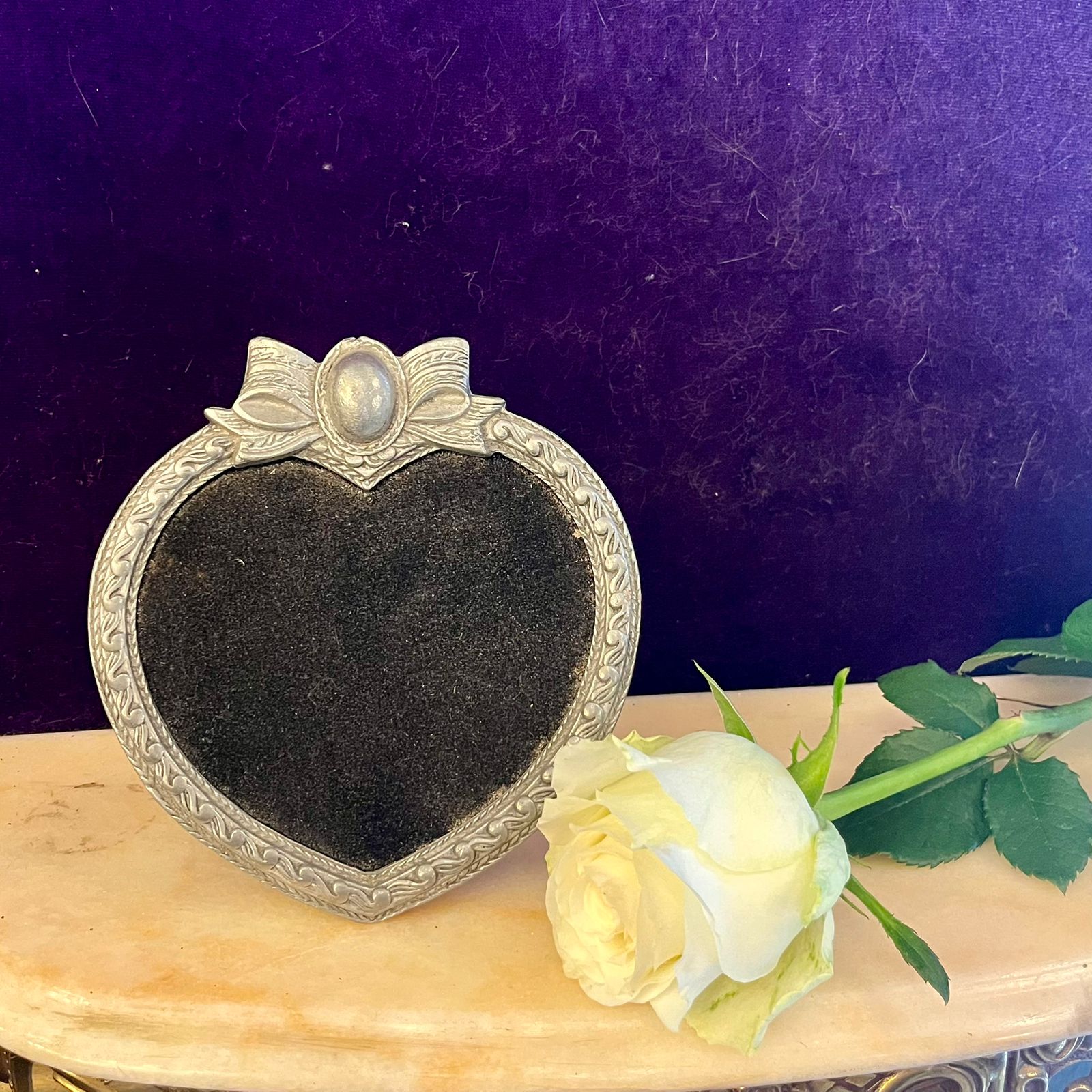 Antique Handmade Heart Photo Frame