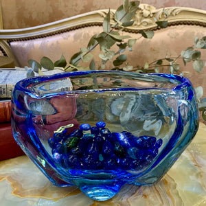 Oblong Blue Murano Vase - SOLD