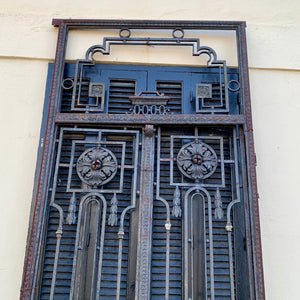 Pair of Beautiful Antique Salvaged Steel Gates