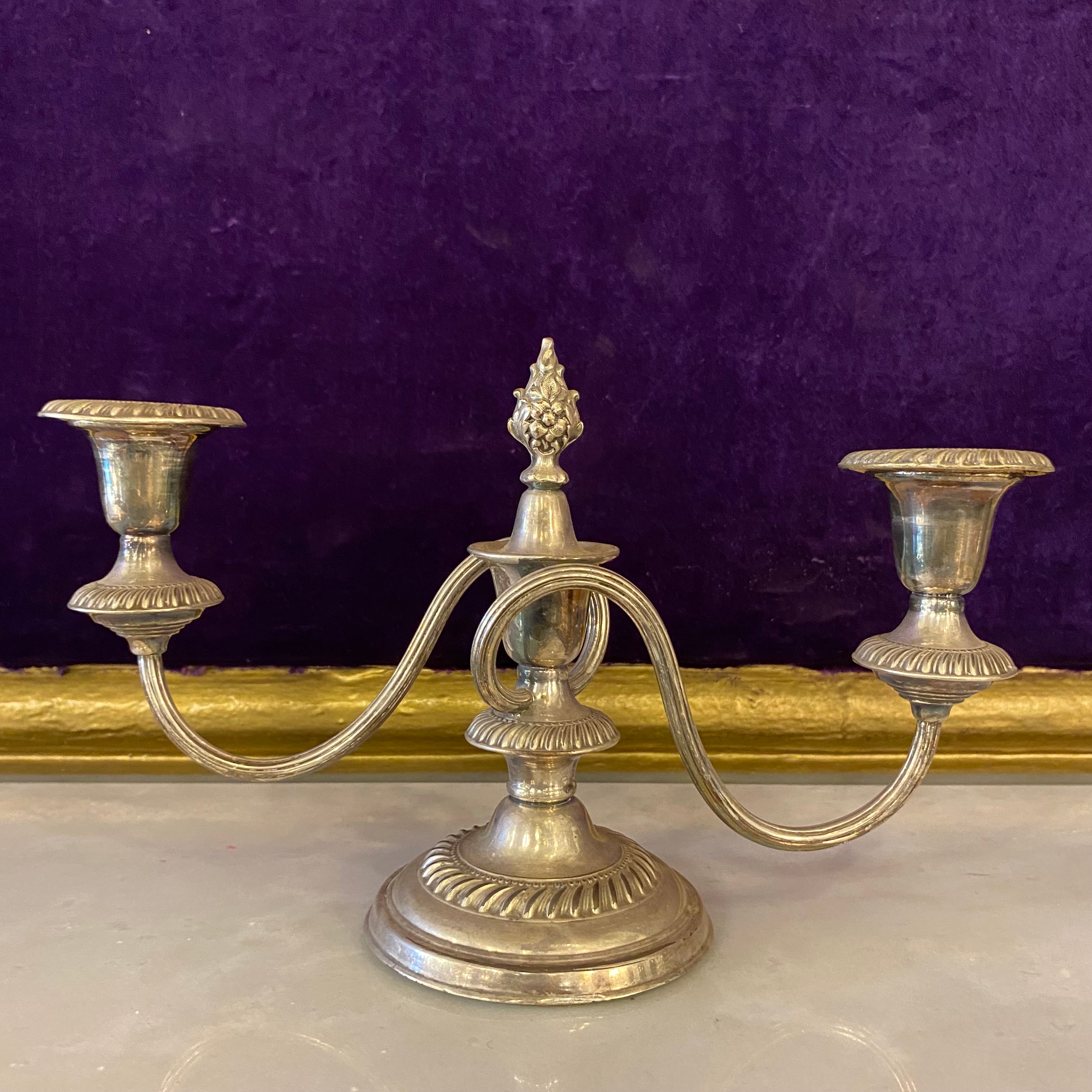 Smaller Antique Silver Plated Candelabra