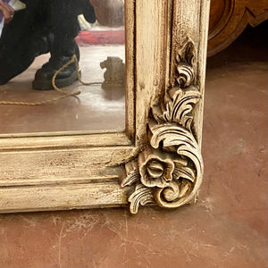 Beautiful Antique French Mirror in Ivory