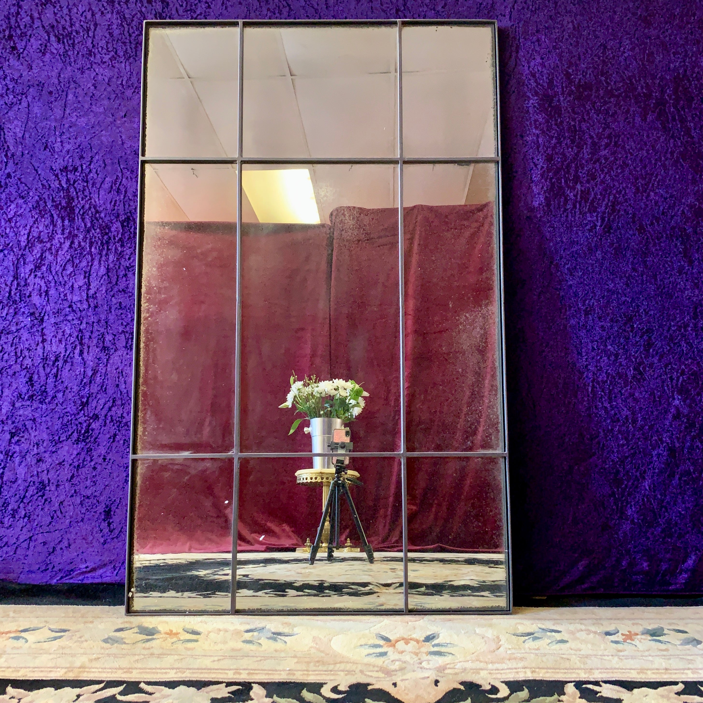 Aged Venetian Panel Mirror