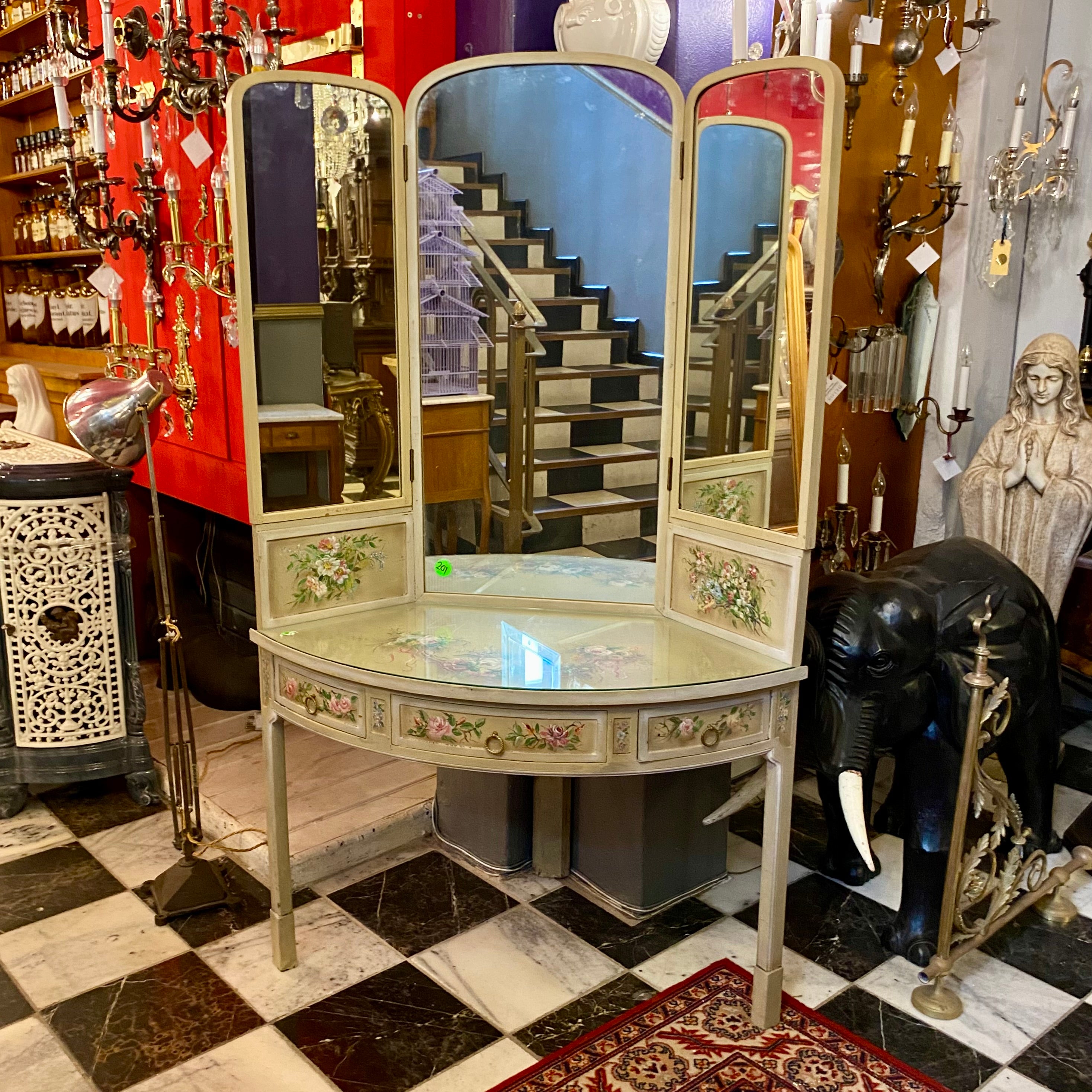 Antique Hand Painted Dressing Table - SOLD