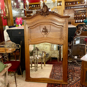 Antique French Oak Mirror