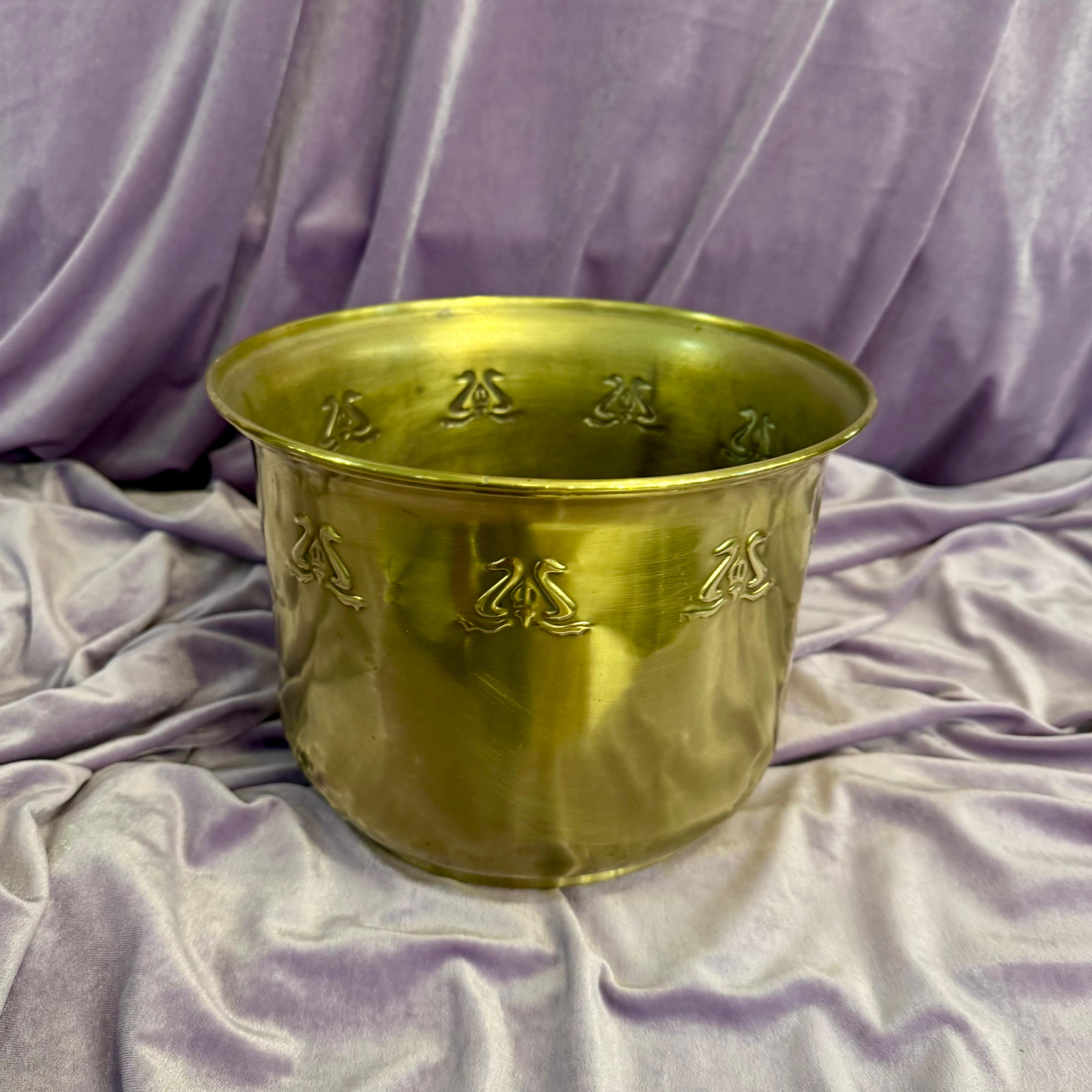 Antique Polished Brass Pot
