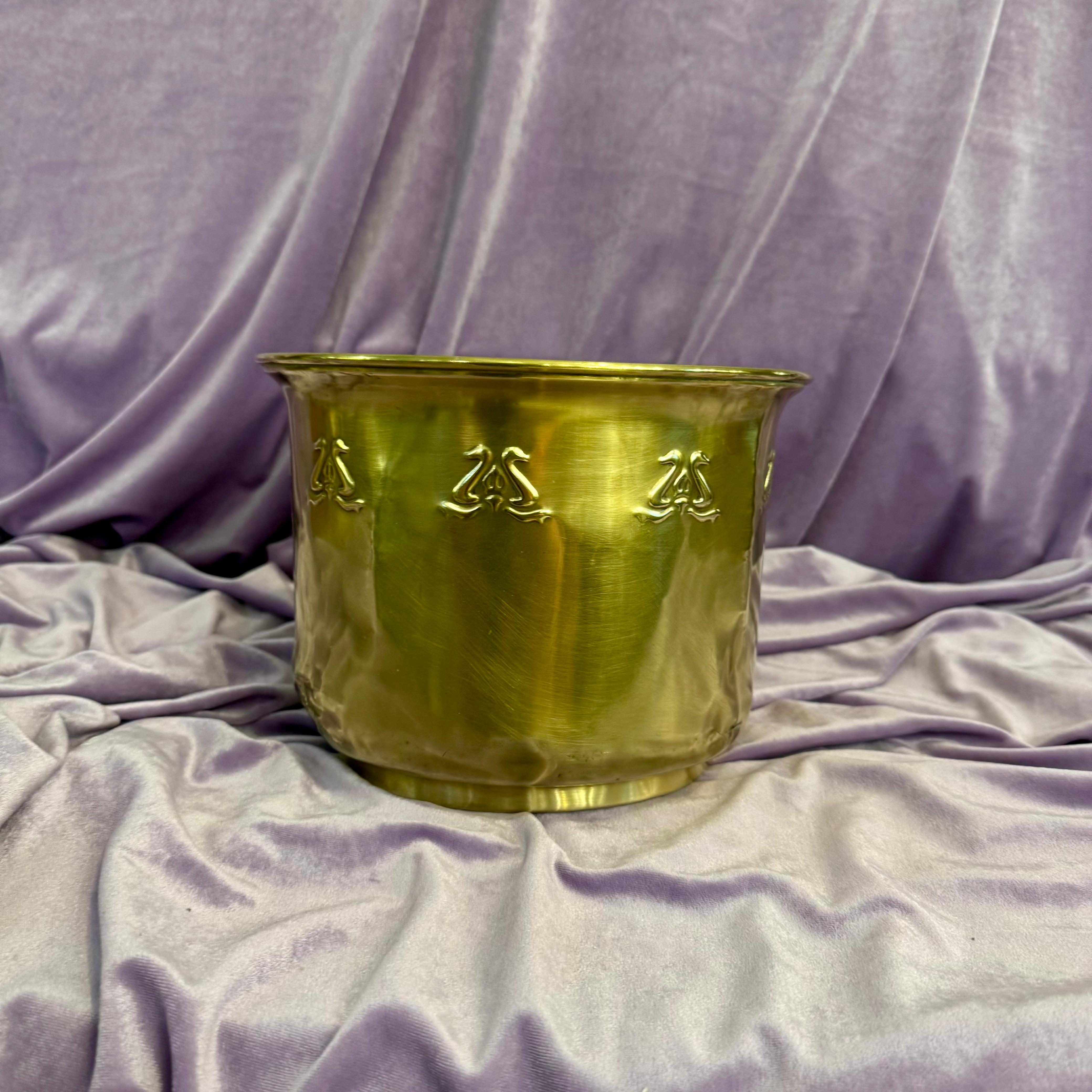 Antique Polished Brass Pot