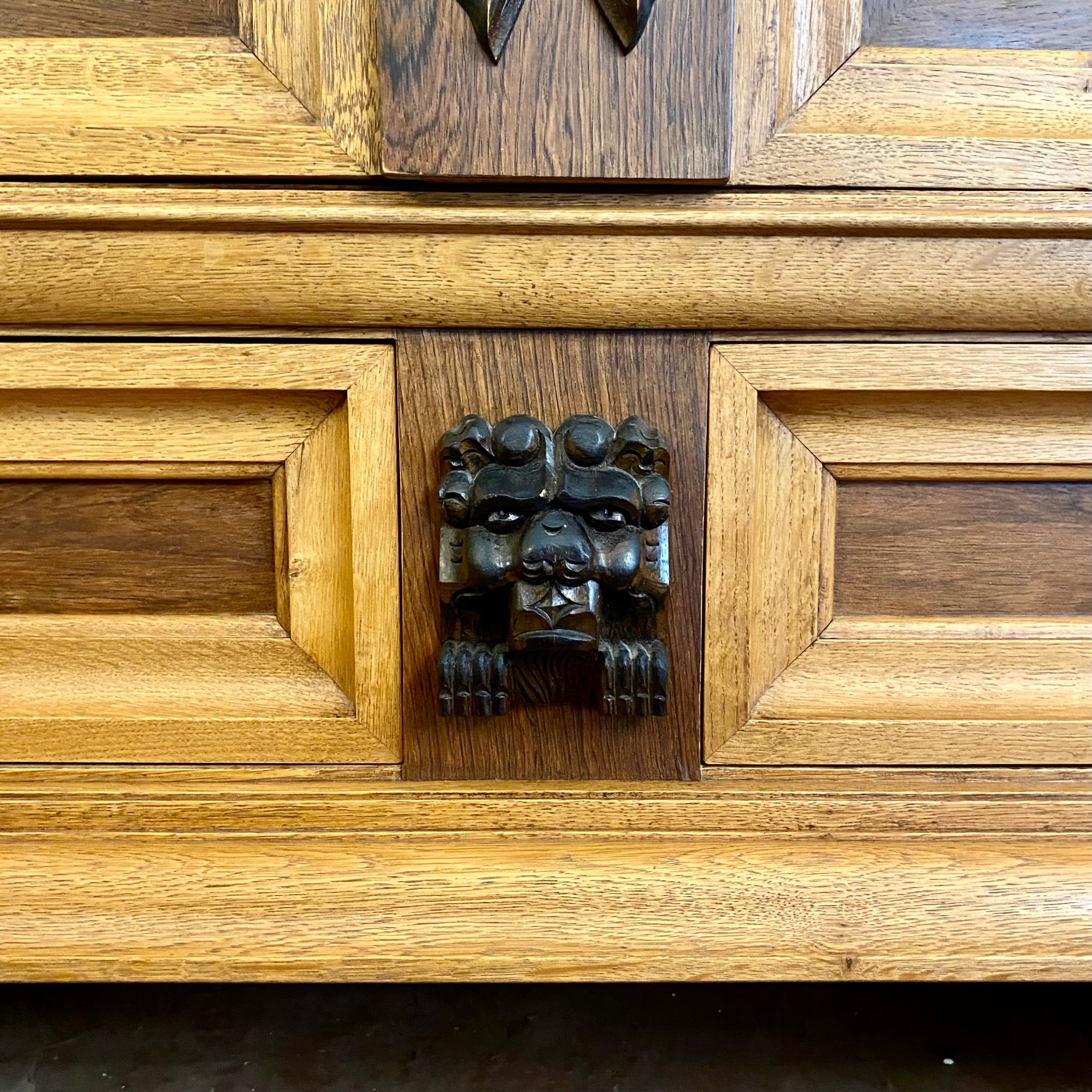 Antique Oak Cabinet From Holland