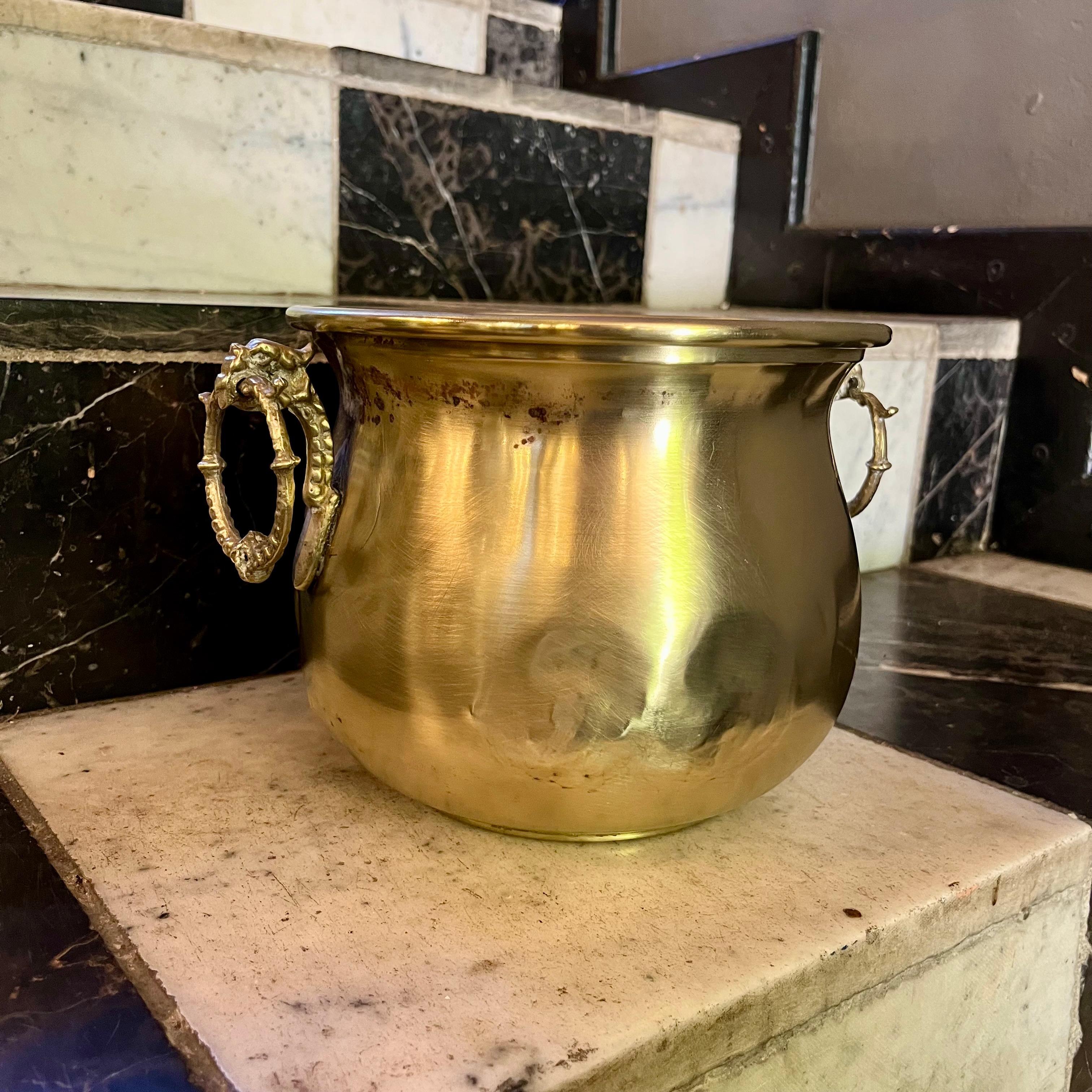 Brass Pot with Dragon Handles
