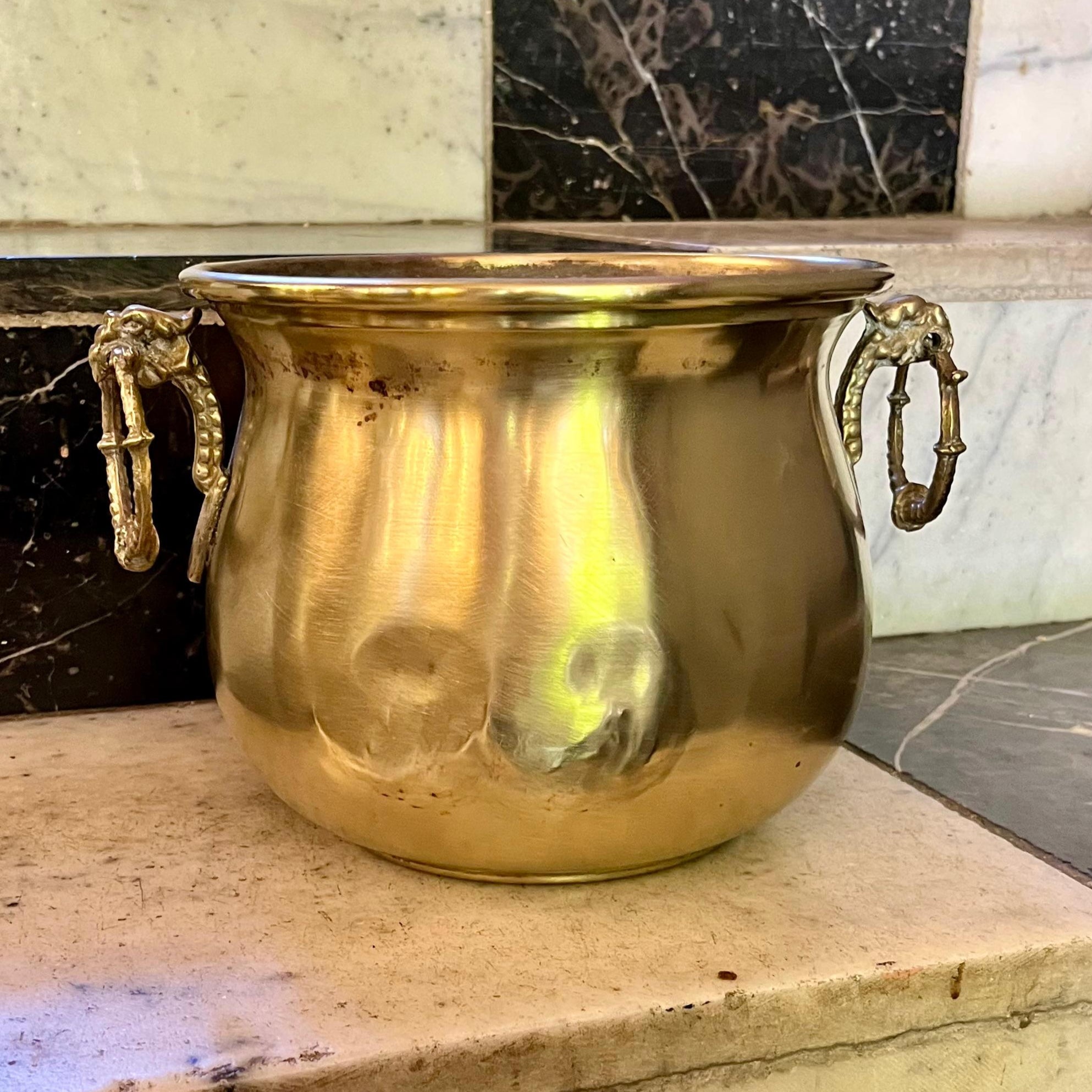 Brass Pot with Dragon Handles