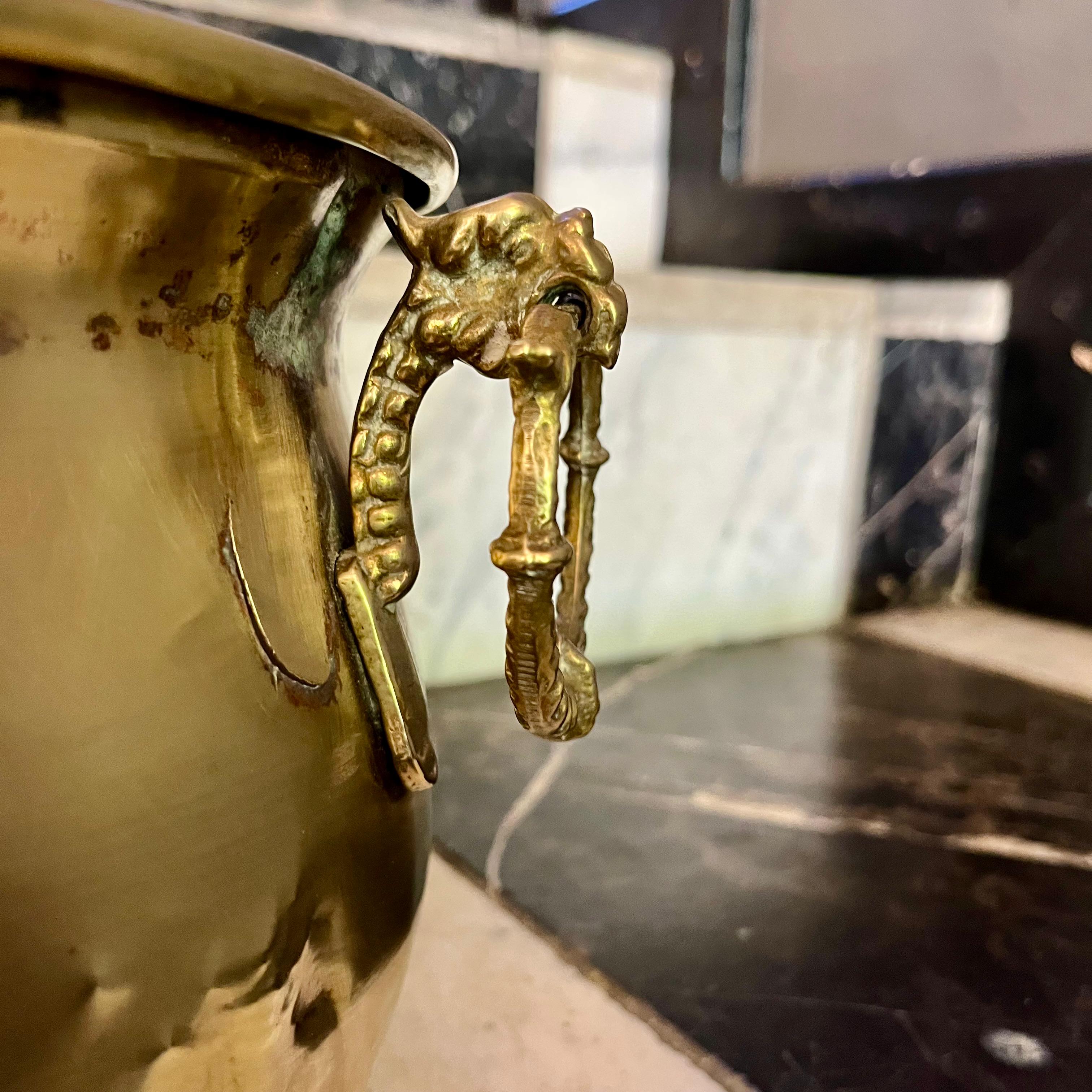 Brass Pot with Dragon Handles